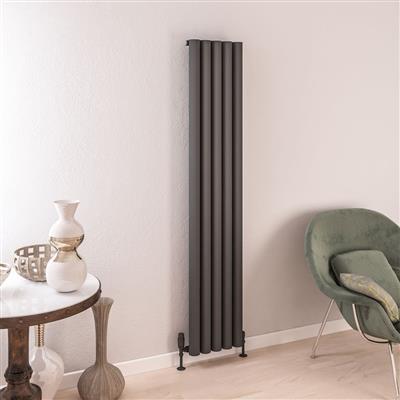 Burford 1800 x 345 Aluminium Radiator Matt Anthracite