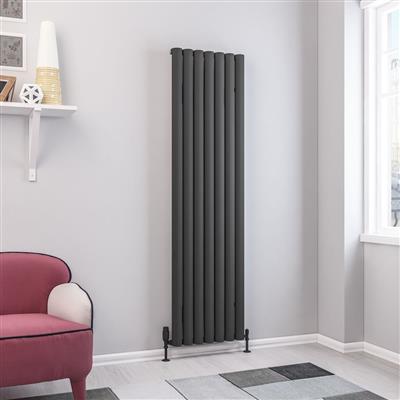 Kelmscott 1800 x 485 Aluminium Radiator Matt Anthracite