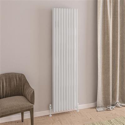 Witney 1800 x 470 Aluminium Radiator Matt White