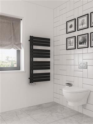 Helmsley 1150 x 600 Towel Rail Matt Black