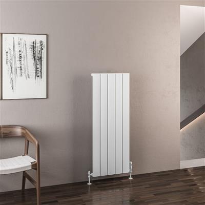 Malmesbury 1200 x 470 Aluminium Radiator Matt White