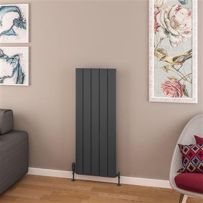 Withington 1200 x 470 Aluminium Radiator Matt Anthracite