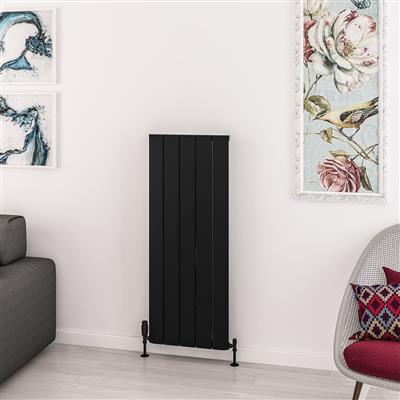 Withington 1200 x 470 Aluminium Radiator Matt Black