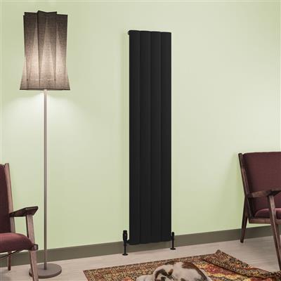 Tordino 1800 x 375 Aluminium Radiator Matt Black