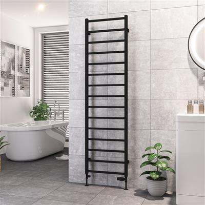 Tuscan Square Towel Rail 1800 x 500 Matt Black