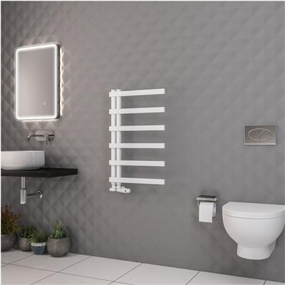 Platani 800 x 500mm Towel Rail Matt White