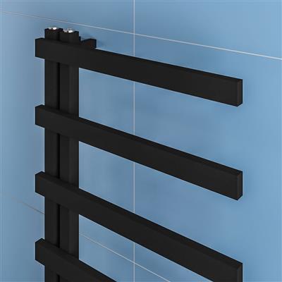 Platani 800 x 500mm Towel Rail Matt Black