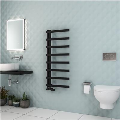 Platani 1150 x 500mm Towel Rail Matt Black