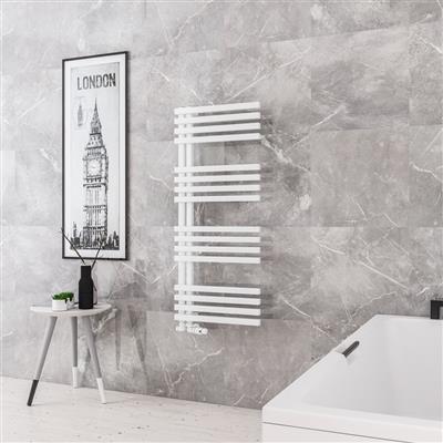 Reinbach 1200 x 500mm Towel Rail Matt White