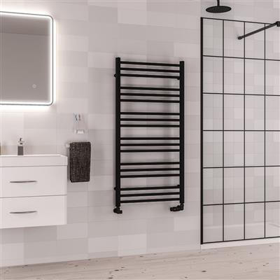 Corinium Round 1200 x 600 Towel Rail Matt Black