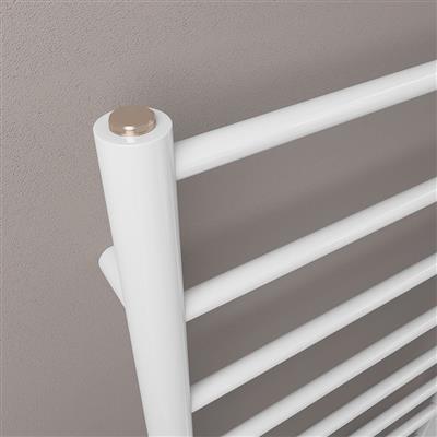 Tuscan Round 800 x 500 Towel Rail Gloss White