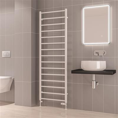 Tuscan Round 1800 x 600 Towel Rail Gloss White