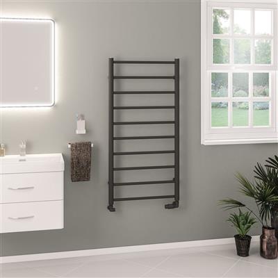 Tuscan Round 1200 x 600 Towel Rail Matt Anthracite