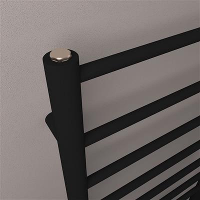 Tuscan Round 1200 x 500 Towel Rail Matt Black