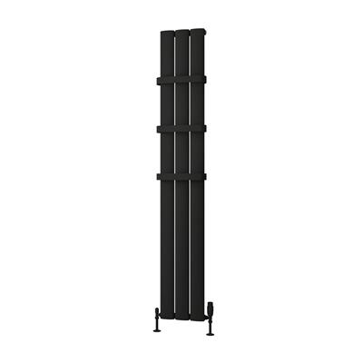 Malmesbury 1800 x 280 Aluminium Radiator Matt Black