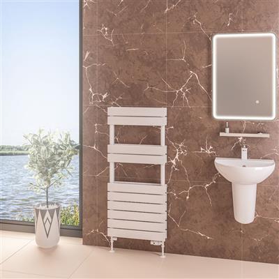 Addington 1110 x 500 Towel Rail Type21 Gloss White