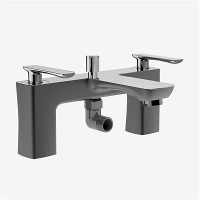 Helston Bath Shower Mixer Tap (BSM) with Handset Matt Smooth Anthracite