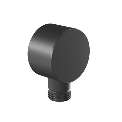 Round Outlet Elbow - Matt Smooth Black