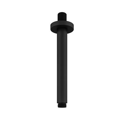 160mm Wall Mounted Round Ceiling Shower Arm - Matt Smooth Black