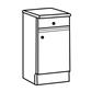 Bonito 30cm RH base drawer unit White