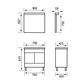 Sorrento/Faro 76cm base unit High Gloss White