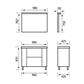 Sorrento/Faro 96cm base unit High Gloss White