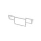 Square Towel Hanger 375mm Matt White