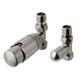 15mm Straight TRV & lockshield valve Brushed Nickel