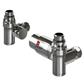 15mm Corner Dual Fuel TRV & Lockshield Valve Chrome