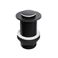 Unslotted Push Button Basin Waste - Matt Black