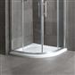 Volente Plan C ABS 800mm x 800mm Quadrant Stone Resin Shower Tray - White