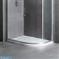 Volente Plan D Right Hand (RH) ABS 1200mm x 800mm Offset Quadrant Stone Resin Shower Tray - White