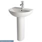 Farringdon 690mm Full Pedestal with Fixings - White