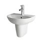 Farringdon 50cm x 40cm 1 Tap Hole Ceramic Cloakroom Basin with Overflow & Fixings - White