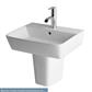 Bijou 55cm x 43cm 1 Tap Hole Ceramic Basin with Overflow - White