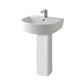 Metro 55cm x 46cm 1 Tap Hole Ceramic Basin - White