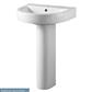 Kenley 730mm Full Pedestal with Fixings - White