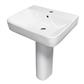 Beddington 47cm x 57cm 1 Tap Hole Ceramic Basin - White