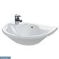 Kompact 57cm x 39cm 2 Tap Hole Ceramic Semi Recessed Basin - White