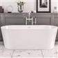 Lambeth 1590 x 740 x 560mm Freestanding Bath inc Waste - White