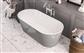 Lambeth 1590 x 740 x 560mm Freestanding Bath inc Waste - Grey