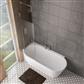 Bray 1600x780x580mm Left Hand Bath - White