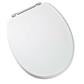 Sherwood Toilet Seat with Chrome Hinges - White Ash