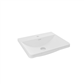 Cavone 50cm x 42cm 1 Tap Hole Polymarble Basin - High Gloss White 