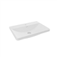 Cavone 60cm x 41cm 1 Tap Hole Polymarble Basin - White