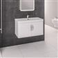 Cavone 80CM 2 Door Basin Vanity Unit - High Gloss white 