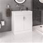 Cavone 80cm x 41cm 1 Tap Hole Polymarble Basin - White 