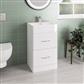 Cavone 50CM 2 Drawer Basin Vanity Unit - High gloss white 