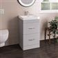 Cavone 60CM 2 Drawer Basin Vanity Unit - Matt Grey