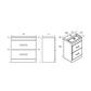 Cavone 80CM 2 Drawer Basin Vanity Unit - Matt Grey